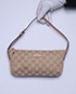 Gucci Boat Pochette, £70, Handbags, Brown/Pink, Canvas, Front view